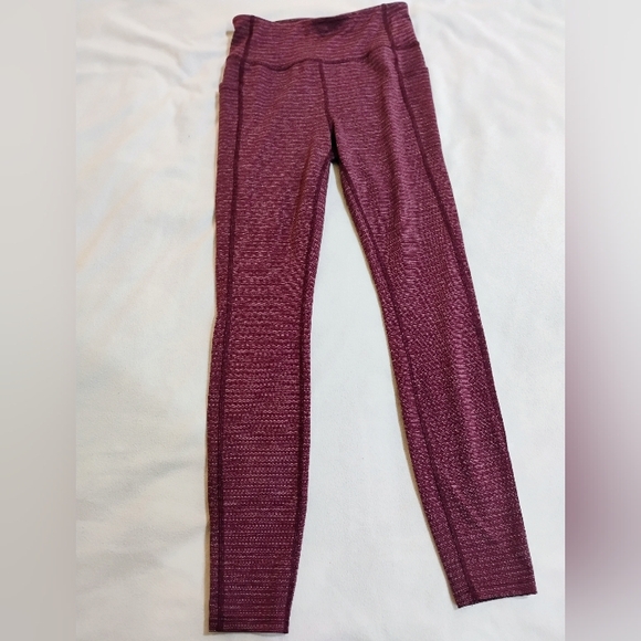 Unbranded Pants - Elegant Burgundy Leggings With Pockets